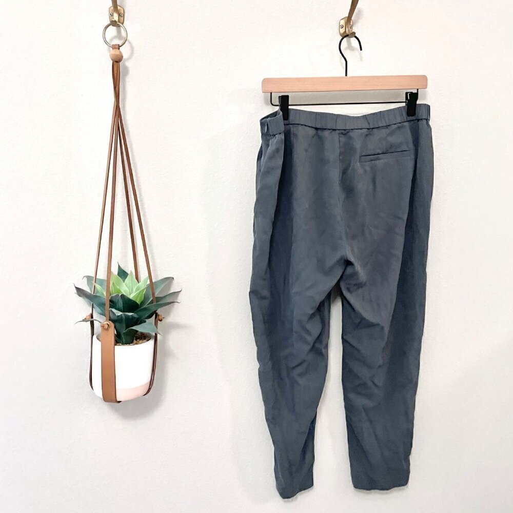 Eileen Fisher Women's Size M Gray 100% Tencel Tapered Ankle Pants - Picture 2 of 6